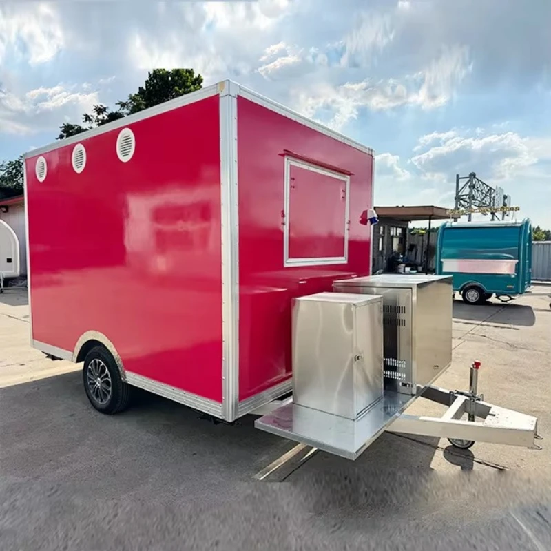 Customized Mobile Concession Food Trailer Fully Equipped Small Food Cart Mobile Coffee Drink Shop Ice Cream Food Truck for Sale