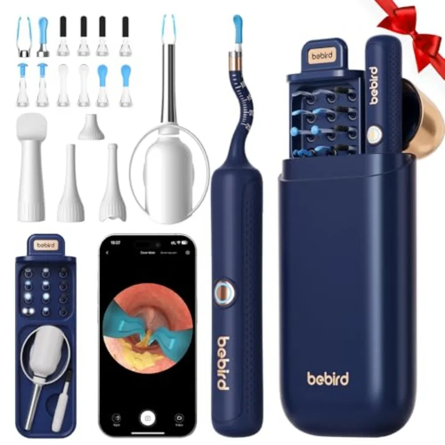 

Камера для чистки ушей Bebird Earsight Plus R37R, набор для удаления ушной серы, гибкий ушной эндоскоп, отоскоп с подсветкой, совместим с FSA и HSA.