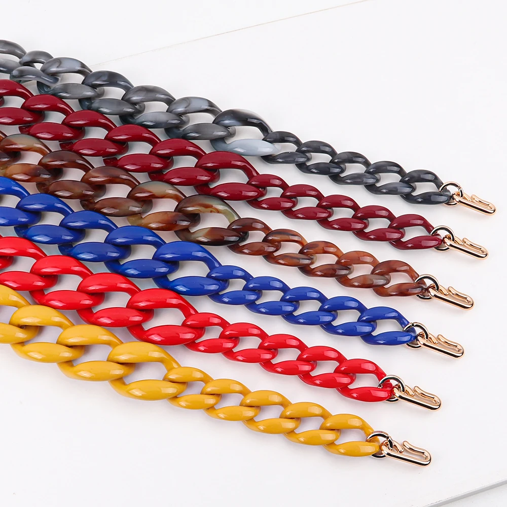 FishSheep Statement Acrylic Big Chunky Chain Choker Necklace for Women Resin Link Chain Collar Necklace Set 2022 Fashion Jewelry