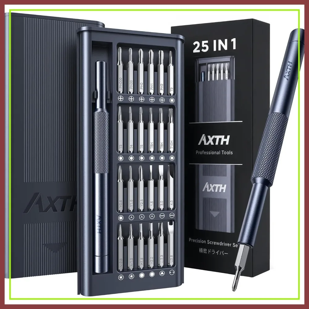 25-in-1 Precision Screwdriver Set, Magnetic Mini Repair Kit for Phone, Laptop, Watch, Eyeglass