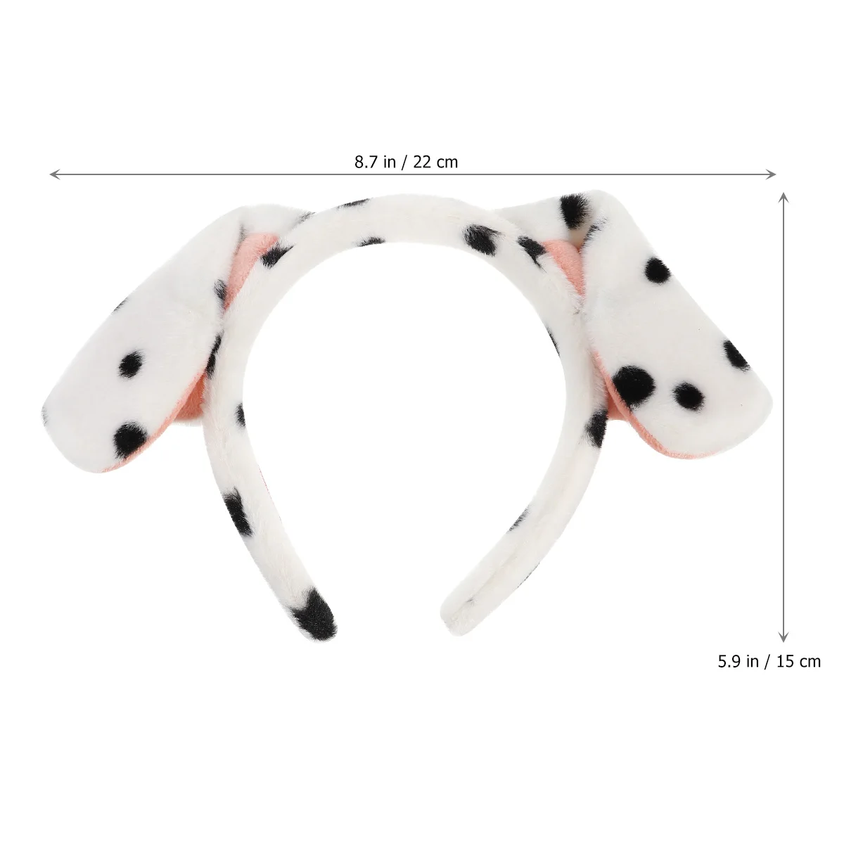 

Cartoon Dog Ears Headband White Fabric Hair Loop Stretchy One Size Fits Kids Teens Photo Props Costumes Accessories
