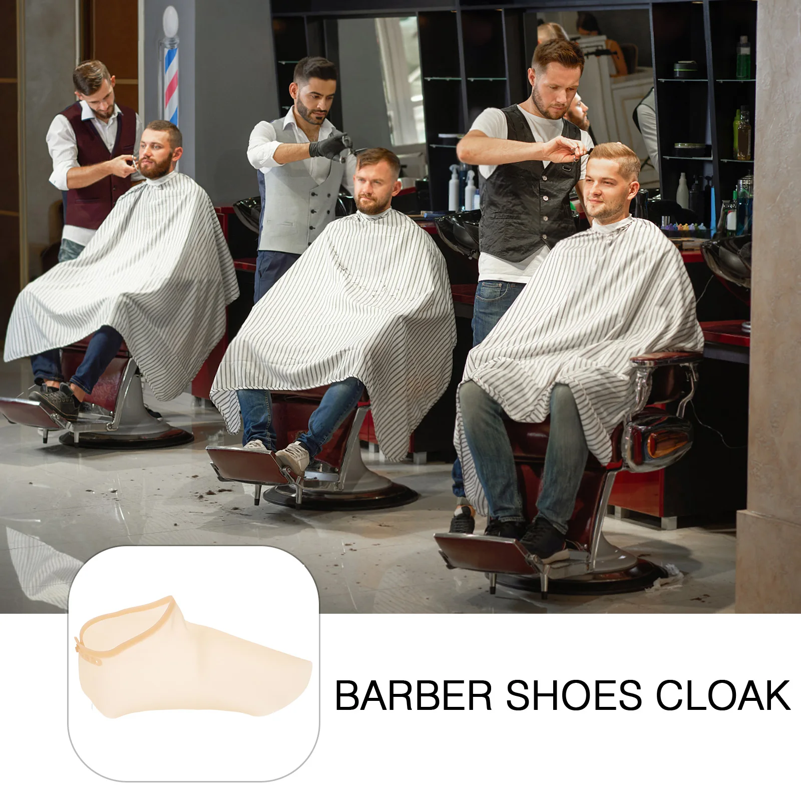 زوج واحد من أغطية الأحذية المقاومة للماء لصالونات تصفيف الشعر وغطاء أحذية واقية لحماية الطين والمطر في الهواء الطلق، حذاء من السيليكون سهل الارتداء #2