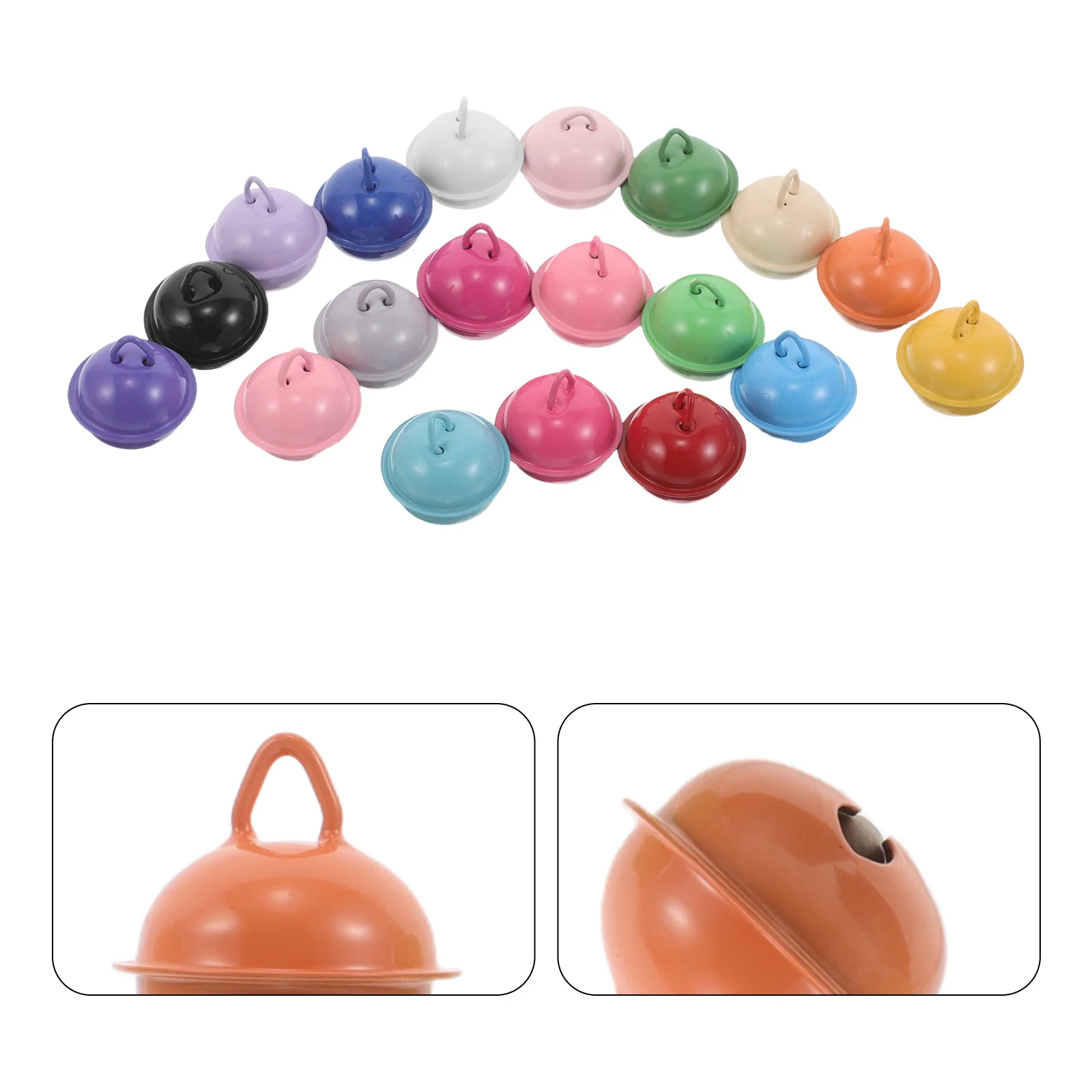 

80Pcs Mini Bell Ornaments Colorful Metal Jingle Bells for Christmas Tree Decor Craft DIY Pet Collar Pendant Animal Decoration