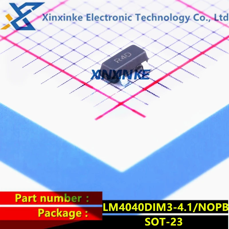10PCS LM4040DIM3-4.1/NOPB LM4040DIM3X-4.1 SOT-23 Mark：R4D Voltage References PREC MICROPWR SHUNT VLTG REF Power Management ICs