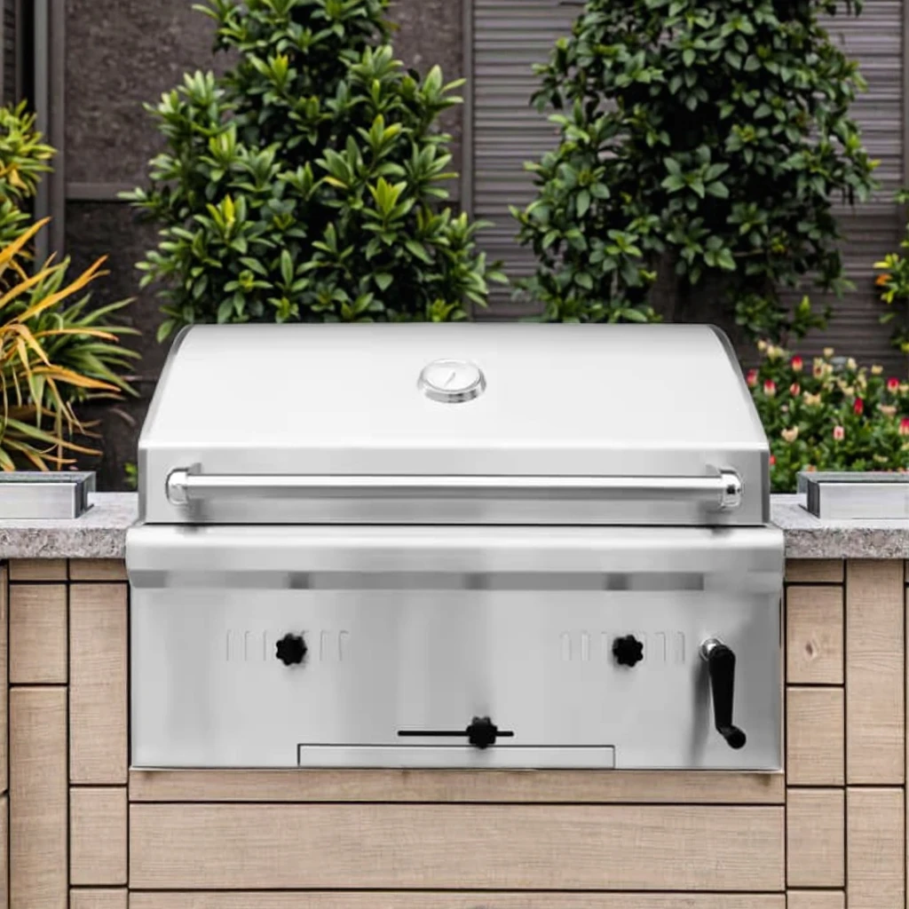 Modern & Luxurious Wholesale Outdoor Garden Trolley Smokeless Gas BBQ Grill Black Powder Coated