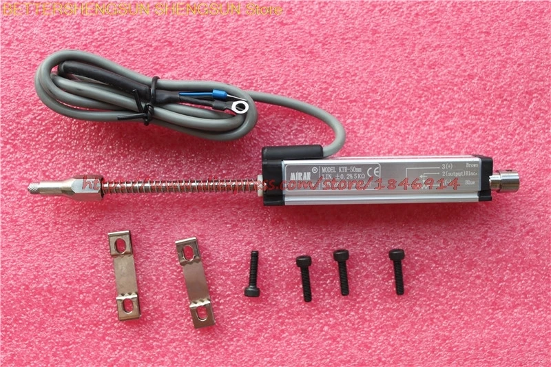 

Free shipping KTR-100mm spring self recovery linear displacement sensor (built-in spring) self reset