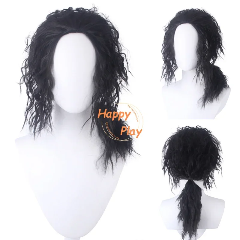 

Майкл Синтетические волосы Джексон Косплей Парик Черные длинные вьющиеся черные волосы Термостойкие парики Хэллоуин Аниме Косплей Парик