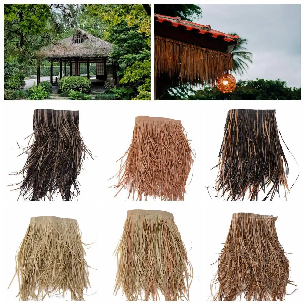 Artifical Plant PVC Simulation Straw Roof Retardant Fake Thatch Decorative Rainproof Natural Grass Roof Outdoor Roof