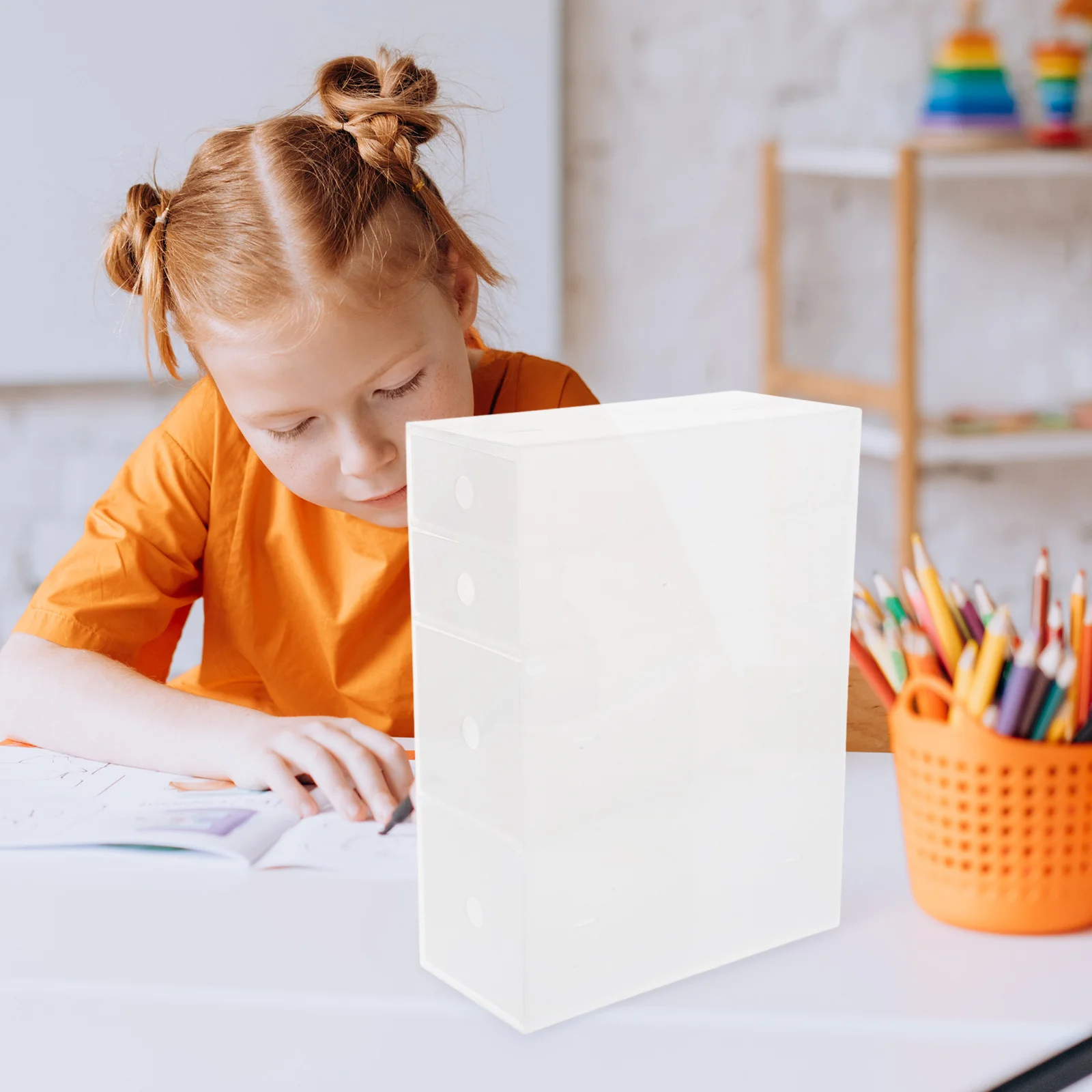 

Compact Plastic Drawer Storage Cabinet Small Multi-Layer Organizer Desktop Drawer Stationery Cosmetics Storage Box