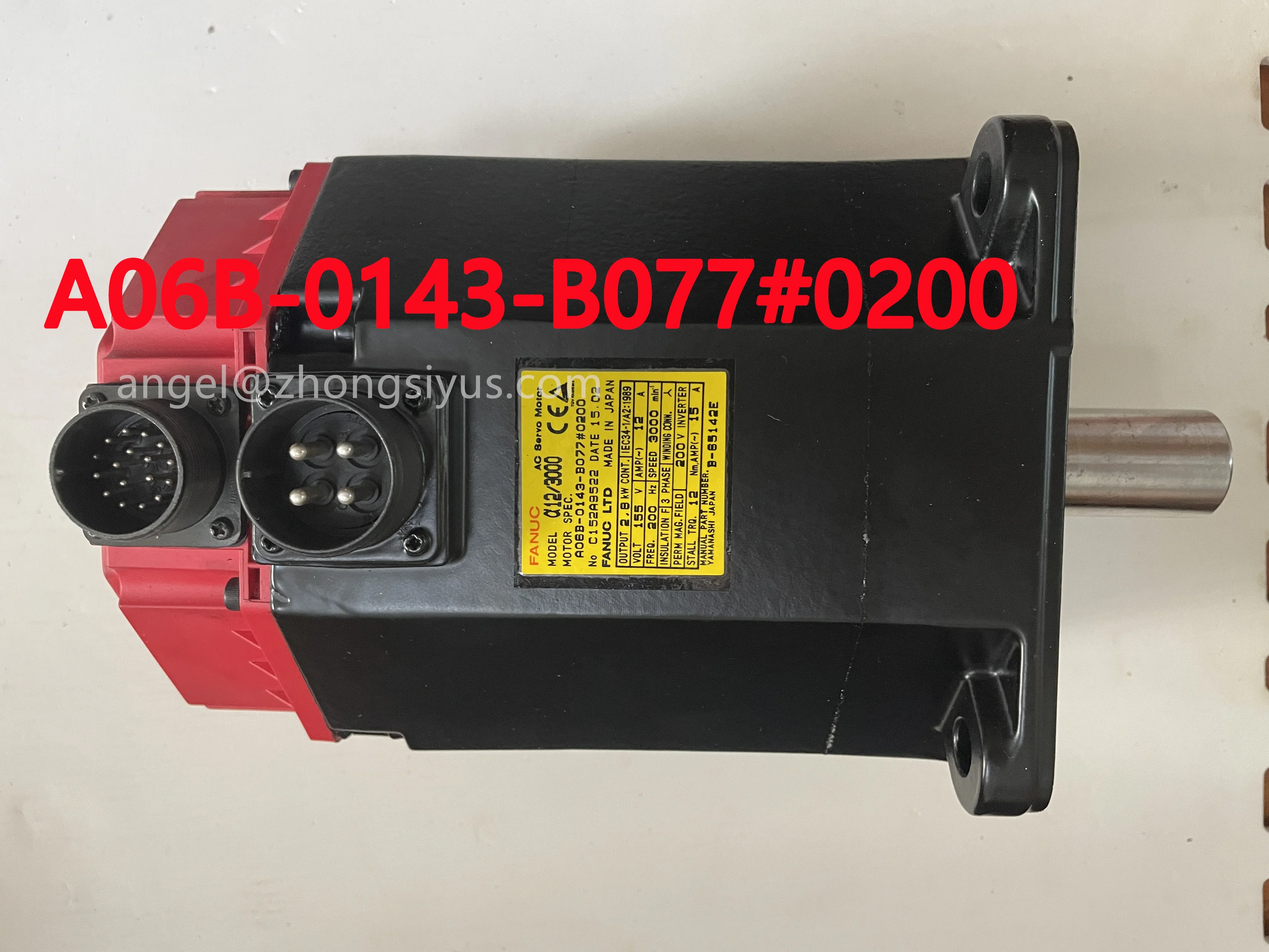 

A06B-0143-B077 # 0200 Совершенно новый серводвигатель переменного тока FANUC A06B 0143 B077 # 0200