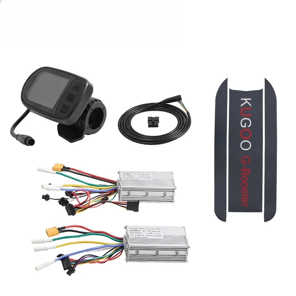 48V 1000W Dual Drive Motor Controller for KUGOO G-Booster E-Scooter LCD Display Dial Accelerator Anti-Slip Foot Pad Sticker Part