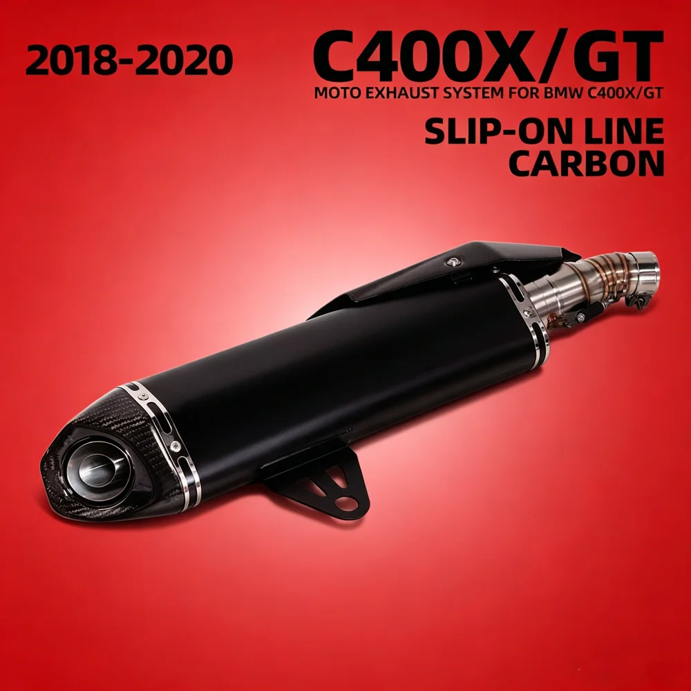 C400X exhaust Slip on Line muffler with DB Killer For BMW C400 C400X C400GT 2018-2020 Motobike escape mid pipe moto accessories