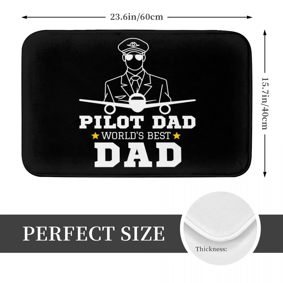 Pilot Dad Doormat Anti-skid Super Absorbent Bathroom Floor Mats Home Entrance Rugs Kitchen Bedroom Carpet Hallway Footpad