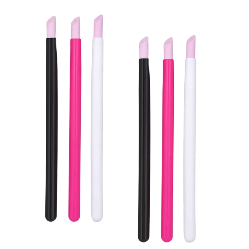 6 pçs caneta de polimento de unhas material premium durável prático fácil uso remoção de cutícula salão de arte do prego branco rosado