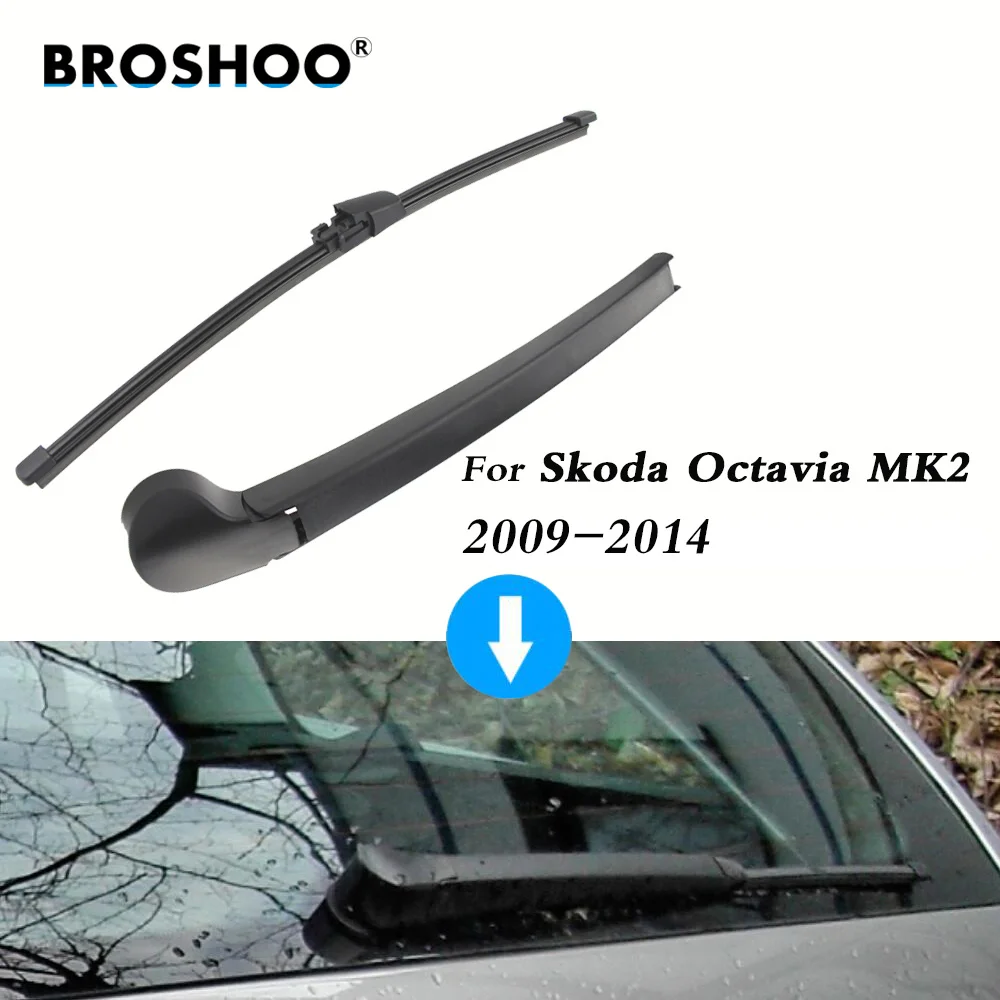 BROSHOO Car Rear Wiper Blade Blades Back Windscreen Wiper Arm For Skoda Octavia MK2 Hatchback (2009-2014) 405mm,Car Styling