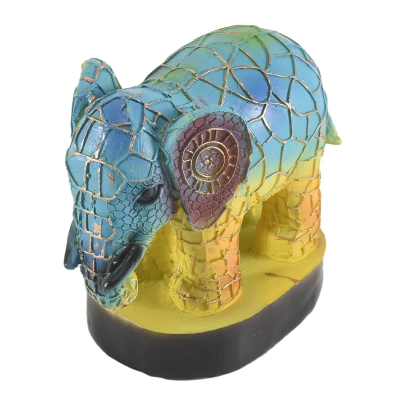 

ABLN-2X Animal Table Lamp Dyed Resin Elephant Lamp Desktop Night Light Table Night Light,3D Stained Animal Night Light Lamp
