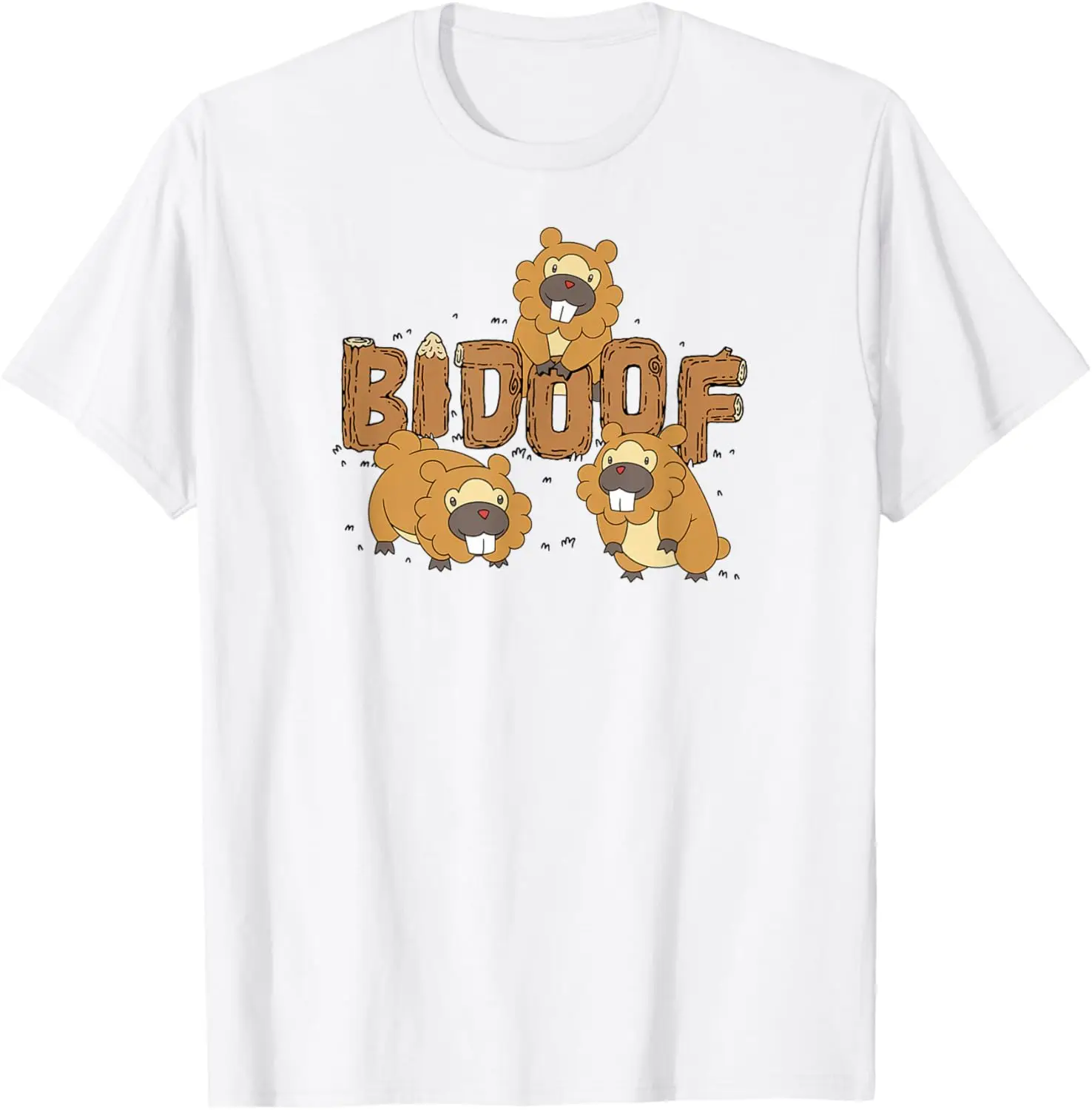 Pokémon - Bidoof Wood Normal Type Generation IV Sinnoh T-Shirt S-6XL