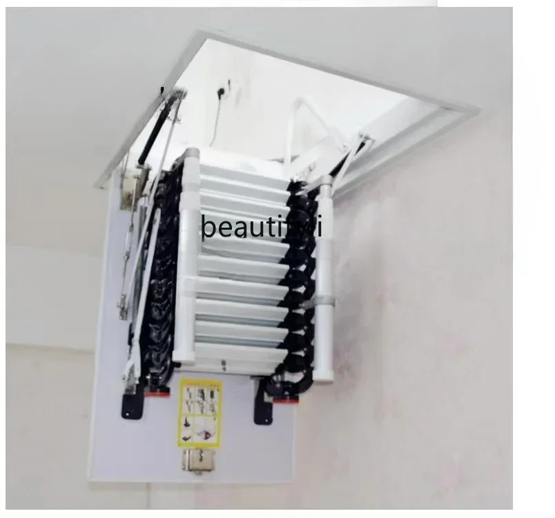 X Electric Retractable Stairs Indoor Home Villa Forged Thickened Storage Multi-Functional Attic