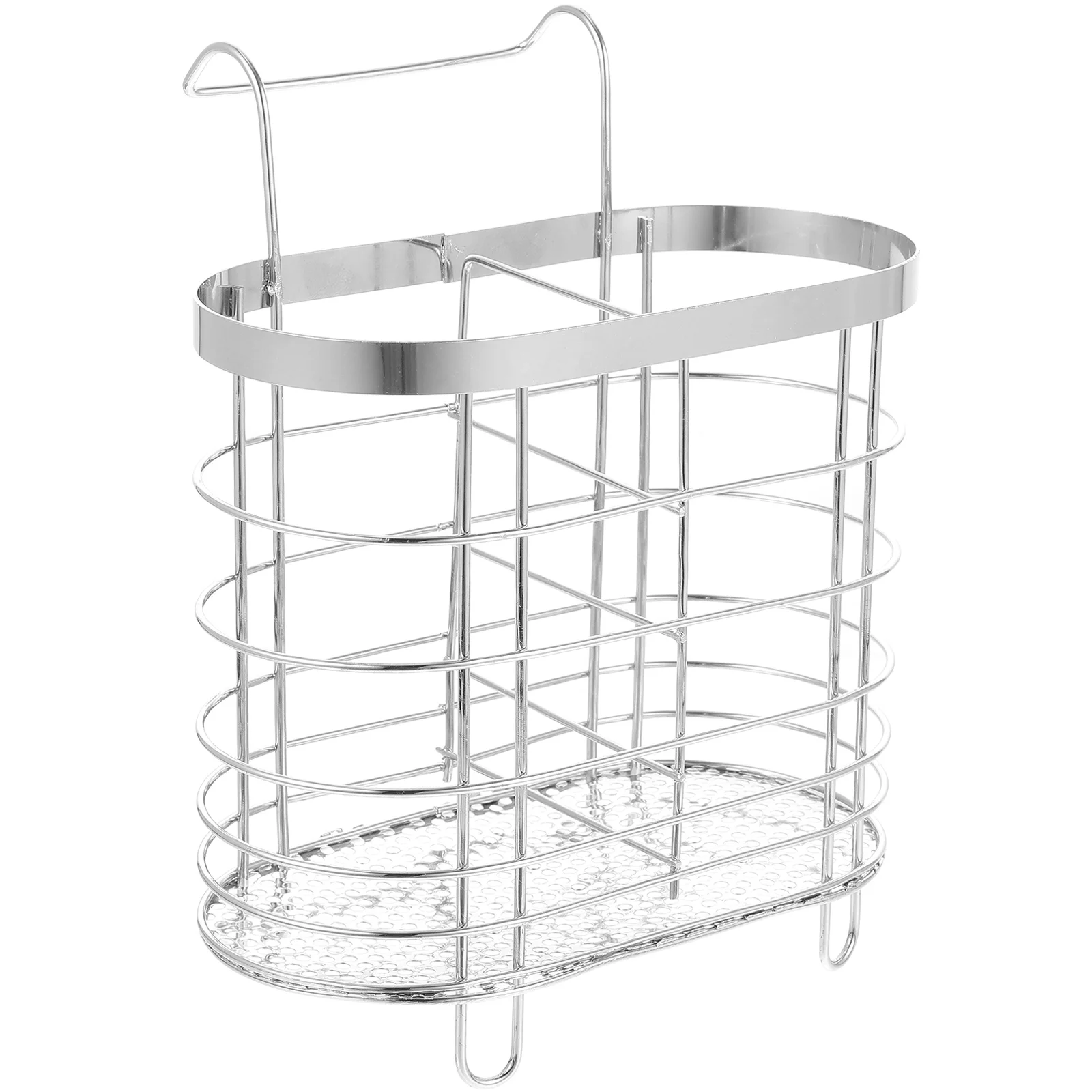 

Stainless Steel Chopstick Holder Kitchen Utensil Drying Rack Cutlery Organizer Silverware Drain Bucket Metal Container Storage