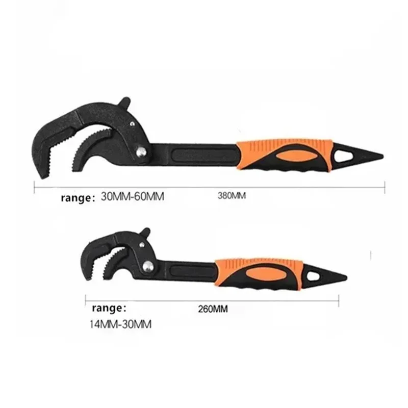 1 шт. 14-30/30-60 мм Универсальный Ключ трубный ключ открытый конец гаечный ключ из углеродистой стали инструмент с защелкой сантехники