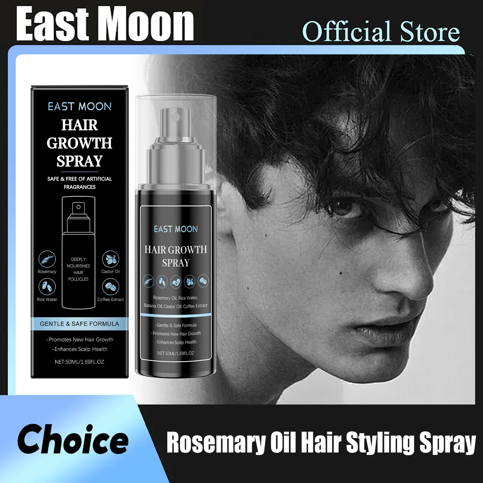 

Batana Oils Men Hair Care Spray Repair Damaged Increase Regrowth Scalp Treatment Oil Control Reduce Loss Hair Essence for Growth
