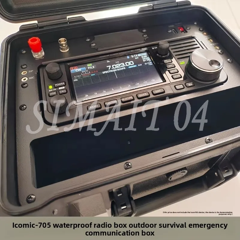 ICOM IC-705 Radio Box, Outdoor Survival, Shortwave Disaster Emergency Communication, Waterproof Box + Metal Panel