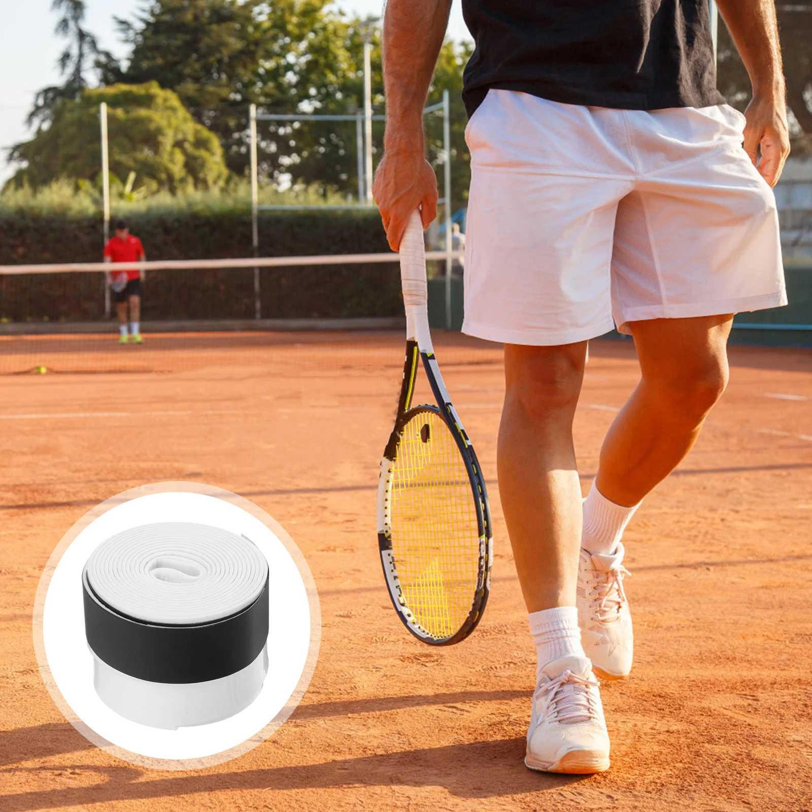 10 قطعة Overgrip الأبيض ماصة لمضرب كرة الريشة التنس Pu لينة الرطوبة فتل مكافحة زلة قبضة عرق الفرقة مناسبة الاسكواش #6