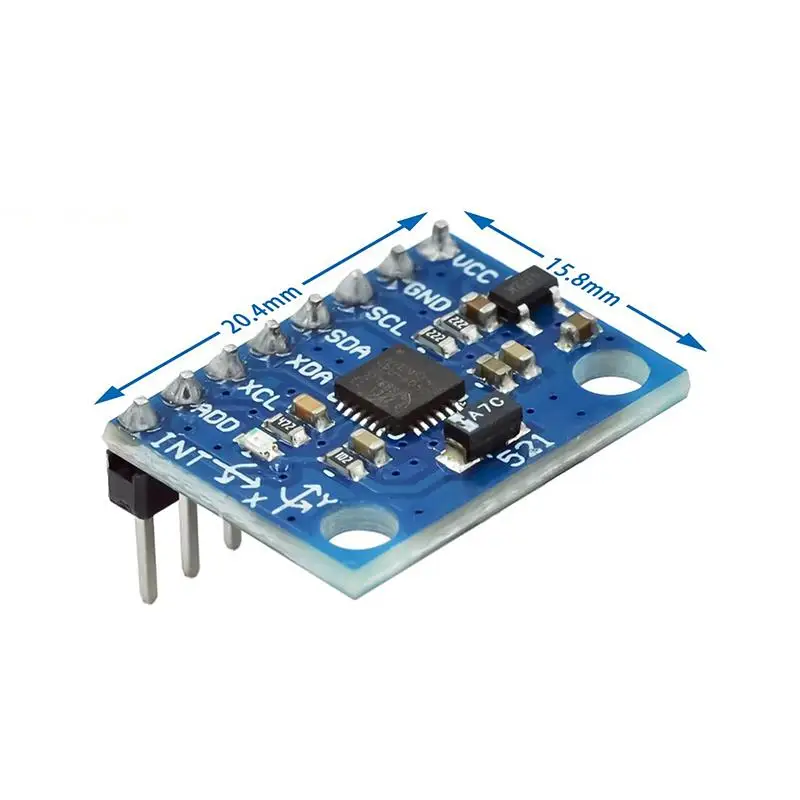 MPU6050 GY-521 6DOF IMU Module Wide Compatibility 3-Axis Accelerometer Gyroscope for STEM Electronic DIY Projects