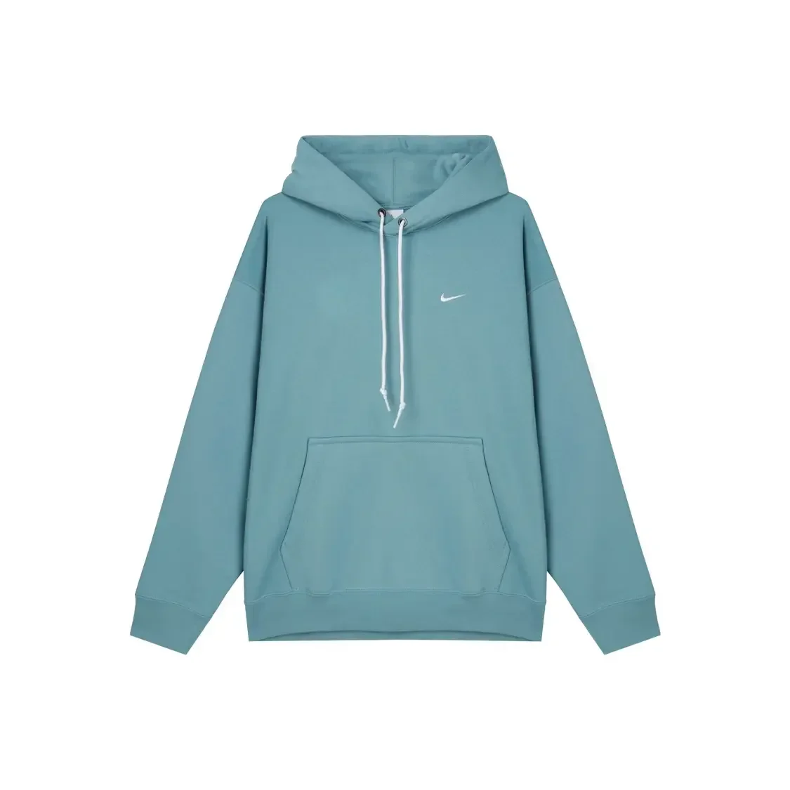 Nike Solo Swoosh Solid Color Oversized Drawstring Hooded LongSleeve Sweatshirt Men Blue DX1355-464