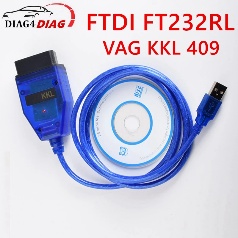 

10PCS FTDI VAG409 FT232RL Chip for Fiat K.K-L Car Ecu Scanner VAG 409.1 For OBD2 USB Interface Diagnostic Cable O For vag series