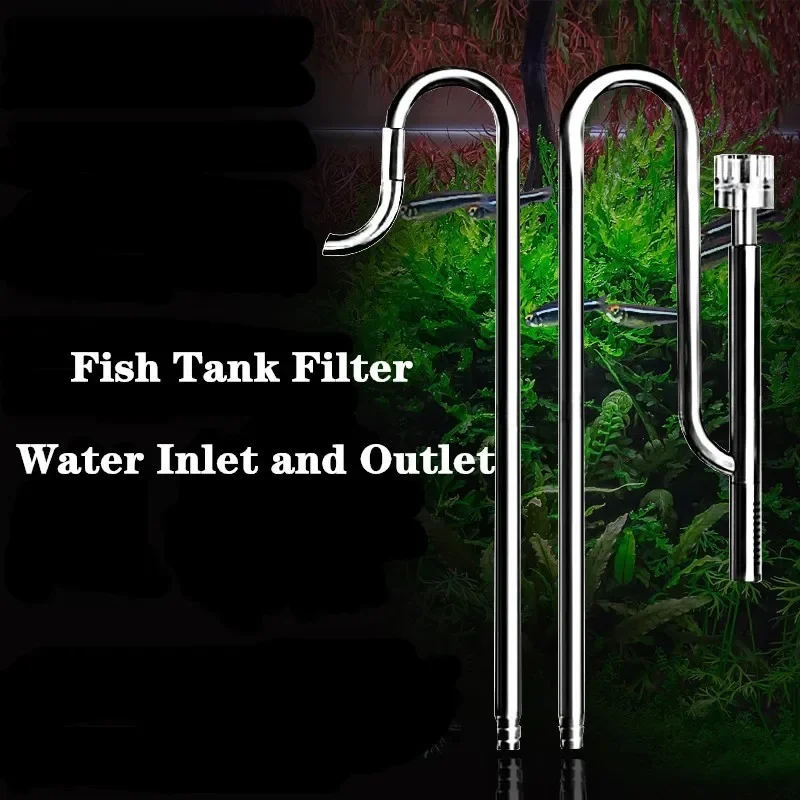 Stainless Steel Lily Pipe Inlet and Outlet Surface Skimmer External Fish Tank Filter Accessories Aquarium