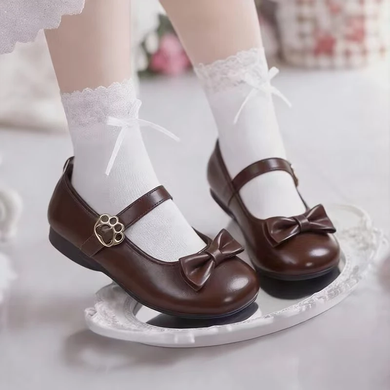 2026 Spring Summer New Cute Matching Lolita Shallow Mouth Mary Jane Shoes Women's Round Toe Cat Claw Buckle Design High Heels view 6