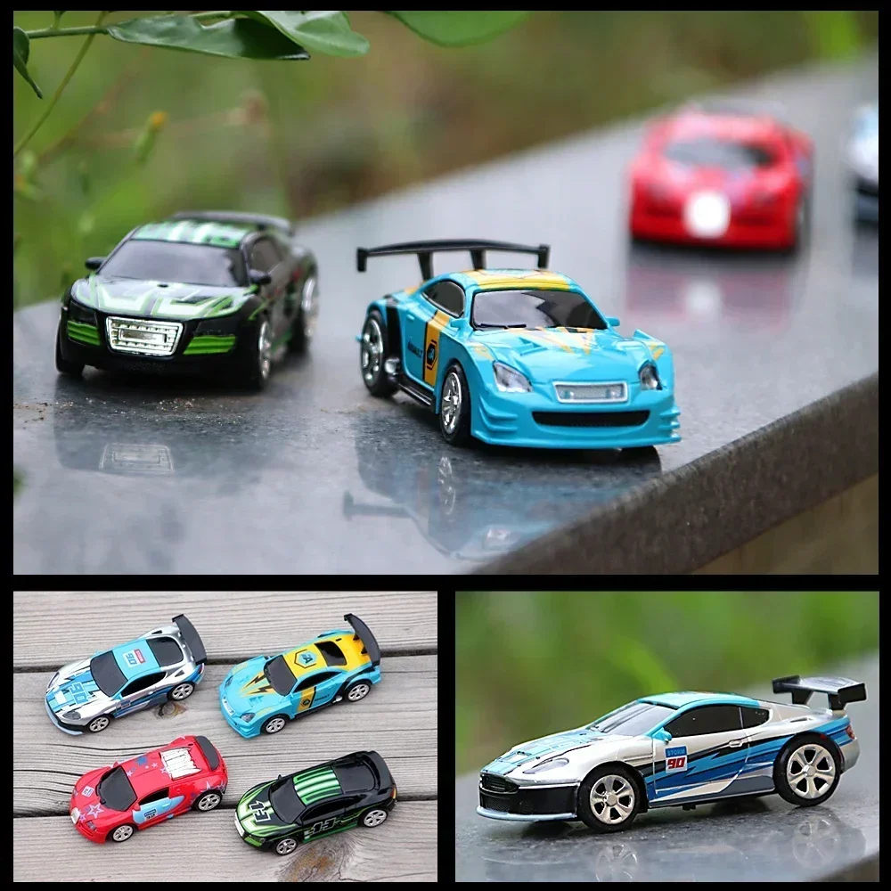 2.4G 1/58 Mini RC Remote Control Racing Cars with Light APP Control Multiplayer Vehicle Drift-Buggy Bluetooth radio Toys Kid