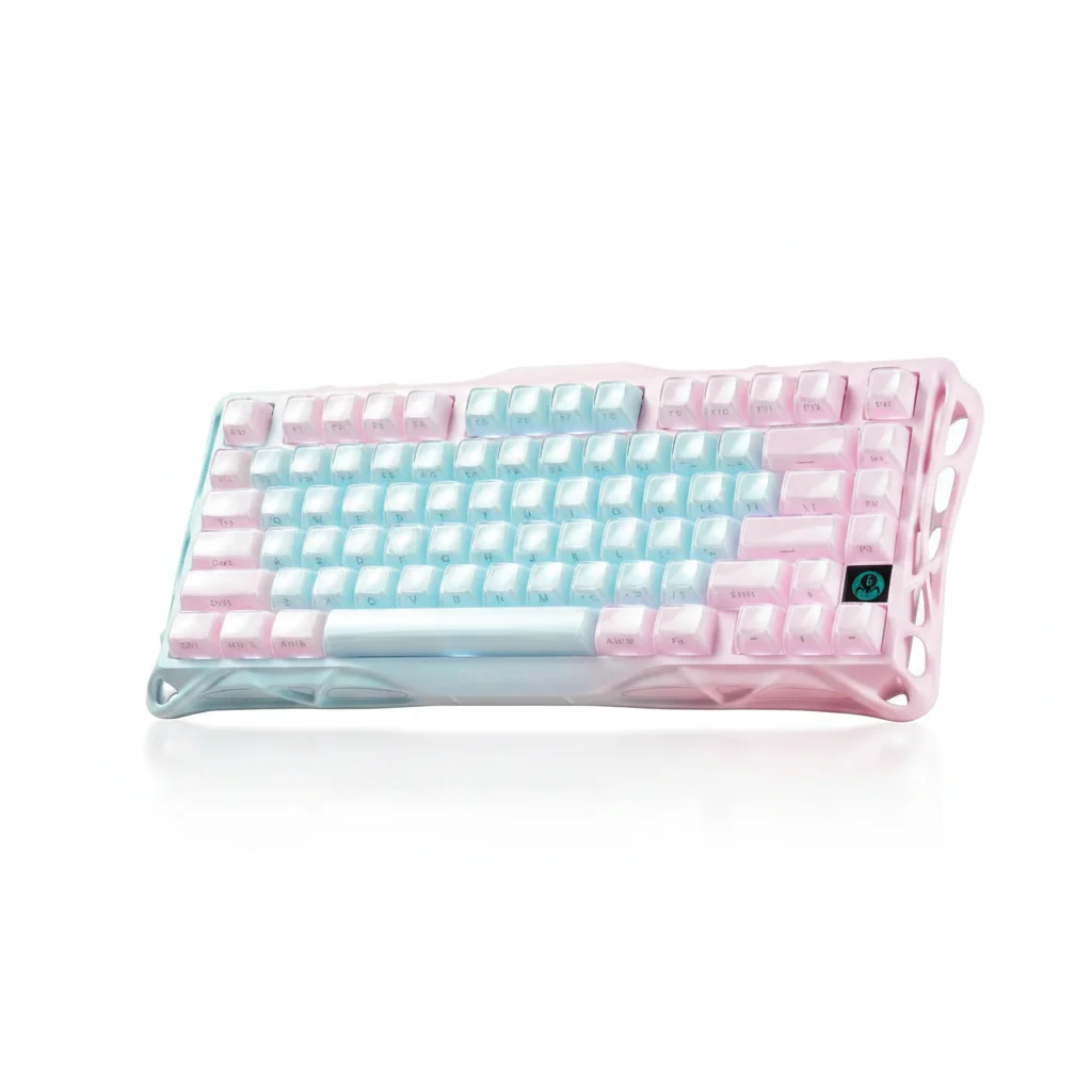 Gravity Planet New K1 Lite 75% Wireless Gaming Keyboard Crystal Aurora Clear Keycaps Gasket Hot Swap Tri-Mode RGB Backlit PC