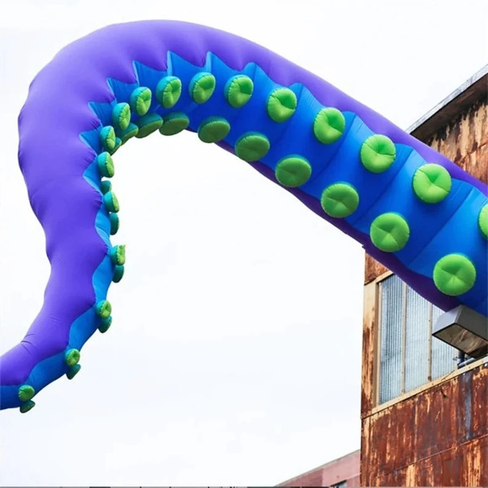 Tencule gonflable géant de poulpe 2025 avec suce le bras gonflable extérieur de poulpe pour la décoration de bâtiment de fête d'Halloween