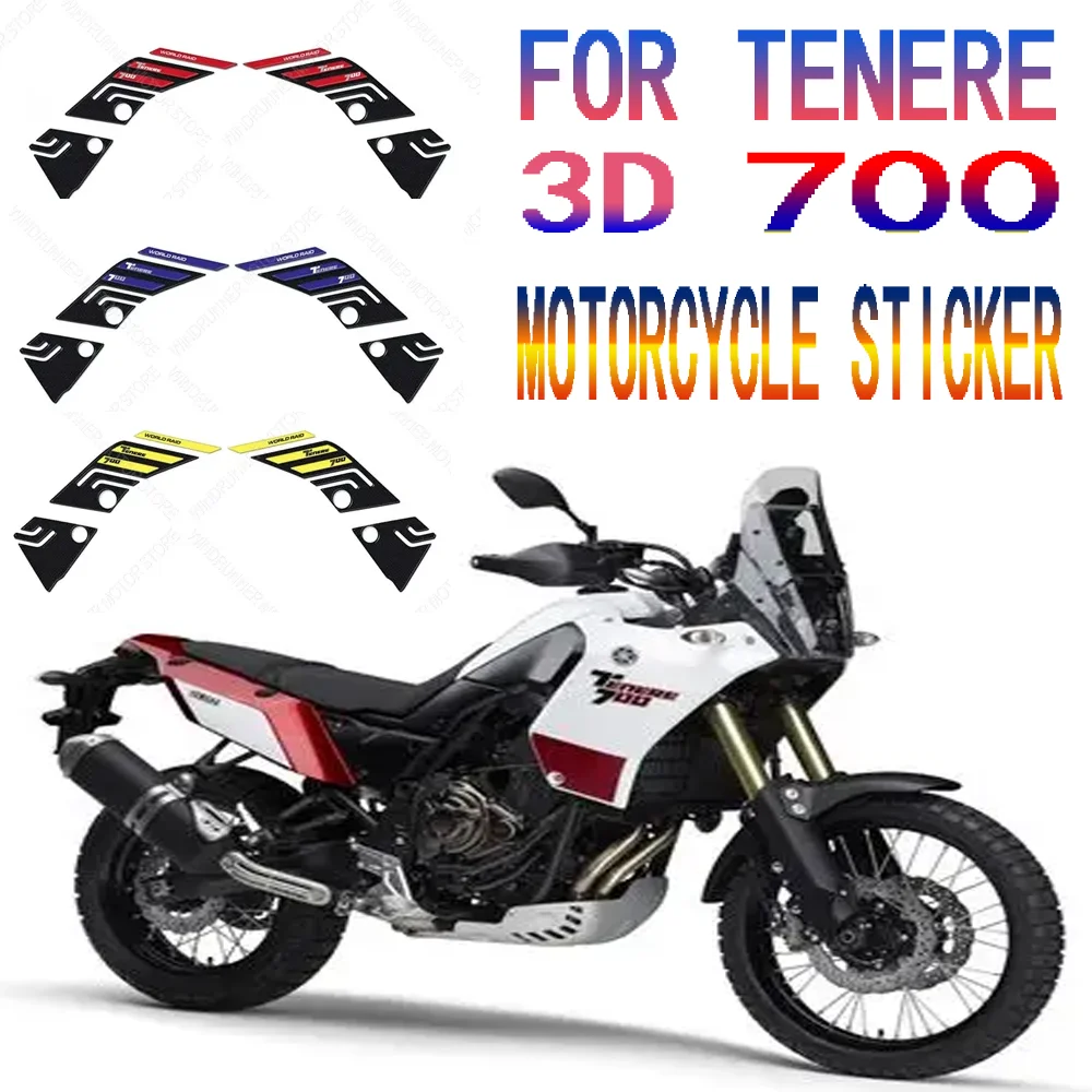 

Motorcycle Accessories Side Protectors Compatible 3D Gel Stickers Anti-Slip Waterproof Sticker For Tenere 700 Tenerproof Sticker