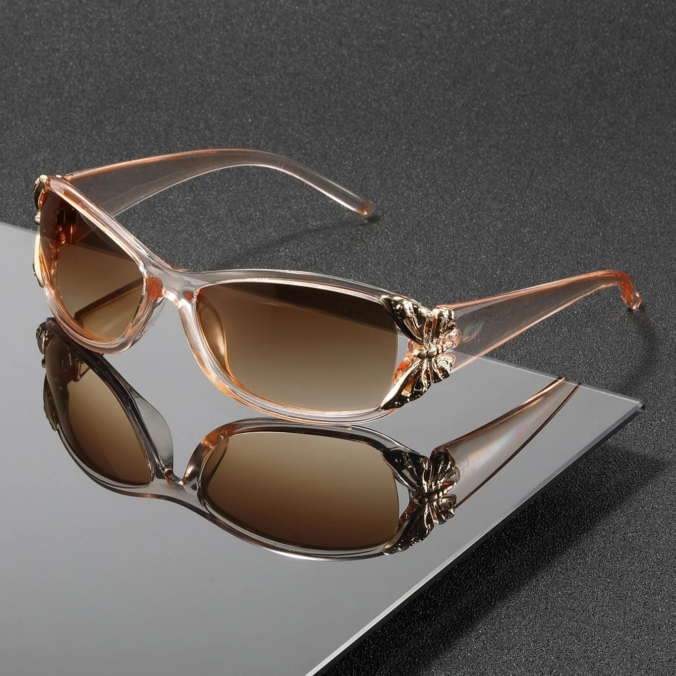 قطعة واحدة من الديكور على شكل فراشة، للجنسين، نظارات شمسية عتيقة ملفوفة للحفلات أنيقة وملابس يجب اقتناؤها