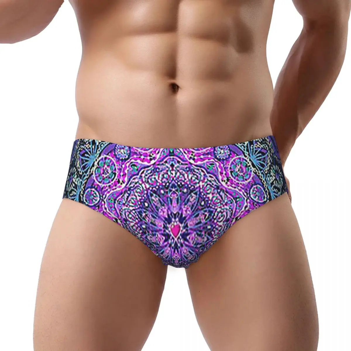 

Мужские треугольные трусы Cosmic Love Mandal, мягкие трусы-боксеры, короткое нижнее белье для мужчин, подарки бойфренду