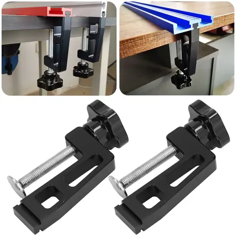 2 Pack 75-Type Woodworking Fixture Clip Aluminum Alloy Stainless Steel Clamp Hand Tools for Woodworking Table Saw Router Table