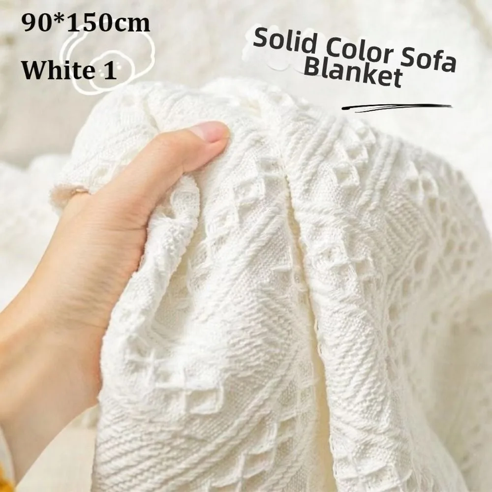 

Новое скандинавское вязаное белое полотенце для дивана с кисточками, многофункциональные винтажные хлопковые одеяла, противоскользящее покрывало