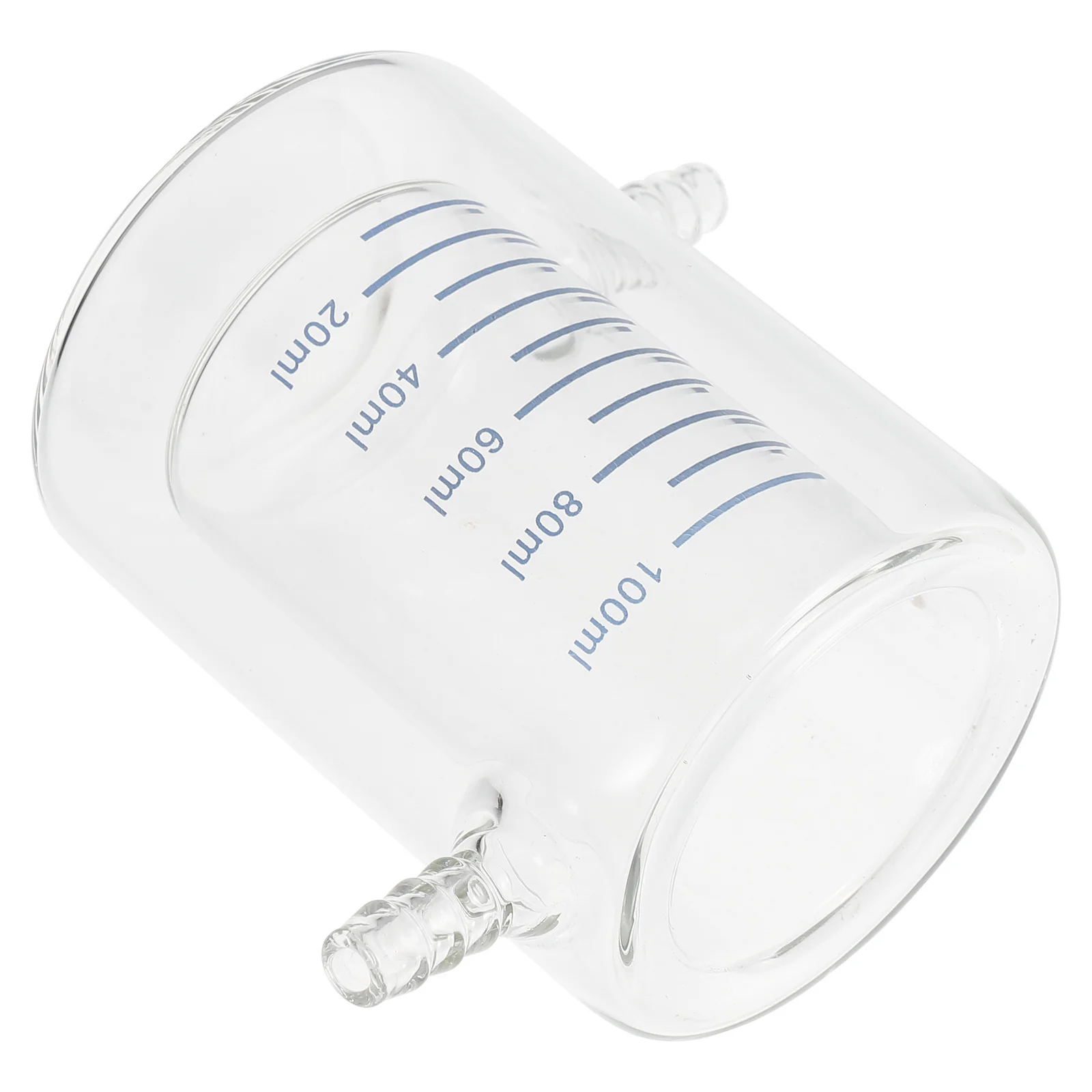 

1Pcs Borosilicate Glass Beaker Double Layer Beaker with Clear Scale Portable Lightweight Experiment Equipment for Chemistry