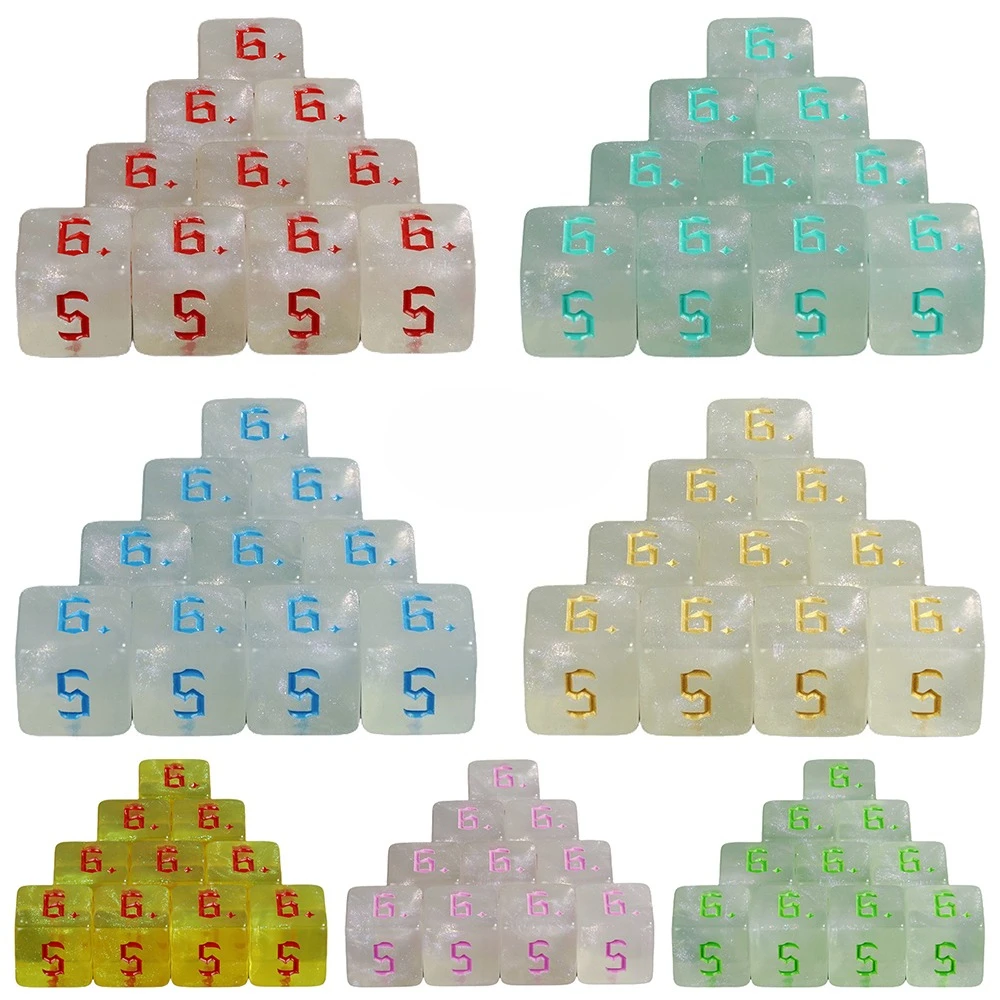 10 قطعة 16 مللي متر لوحة النرد الرقمية لعبة الترفيه النرد ل DND لعب الأدوار لعبة نادي ألعاب طاولة بار #4