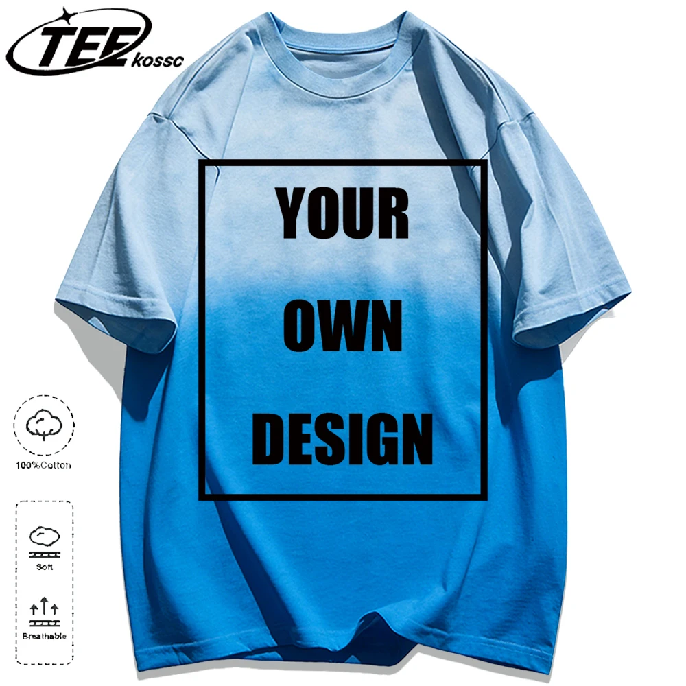 Kundenspezifisches Muster-Logo DIY Herren-T-Shirt mit Batikmuster, lässig, lockeres T-Shirt, Sommer-Baumwoll-T-Shirt, Paar, weich, atmungsaktiv, kurzärmelig
