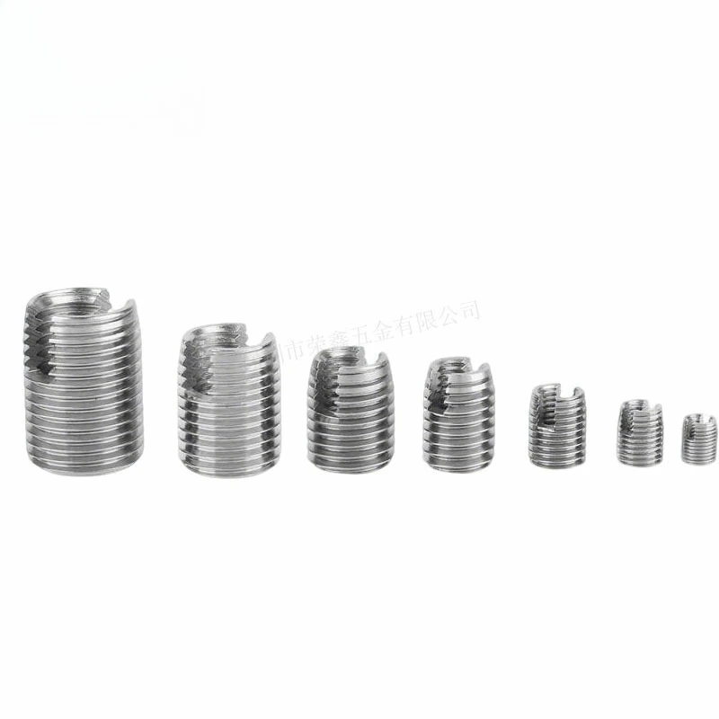 50Pcs 302 Stainless Steel Self Tapping Thread Inserts Assortment Kit, Thread Repair Sleeves M3-M12