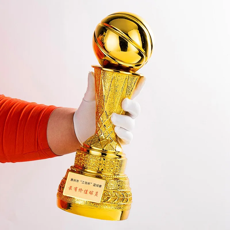 Resin gold plated high-grade basketball trophy gold silver bronze basketball sports games awards gift memorial