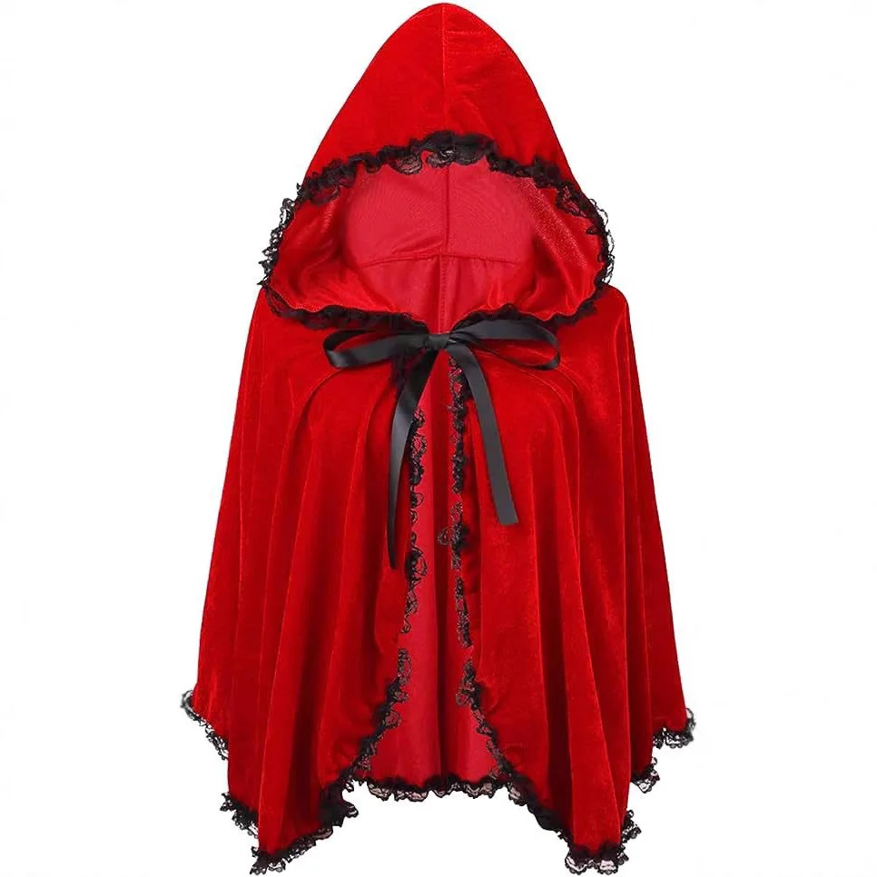 

Stage Performance Velvet Sle Thin Coat loween Ladies Cloak Summer Lightweight Windbreaker Bride Cover-up Polyester Fiber