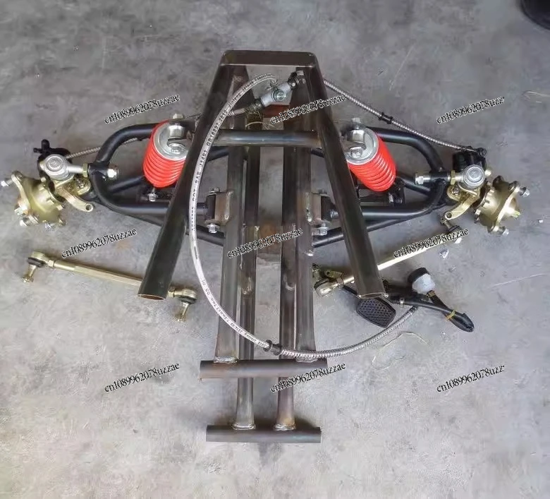 Homemade Four-wheeled Go-kart Accessories Modified Three-wheeled ATV Front Suspension Steering System with Front Body Nose
