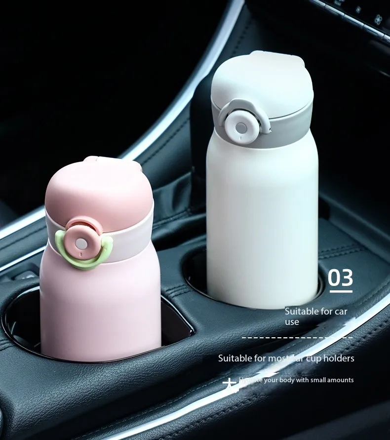 

Home & Garden Drinkware Rich Bouncer Thermos Cup Girls High-Pretty 316L Stainless Steel Children's Water Cup Student Cup Men