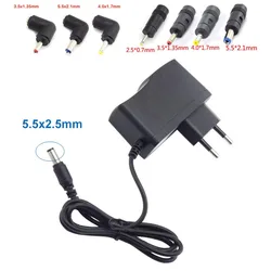 5V 2A Power Supply Adapter Charger EU Plug 5.5x2.1mm 3.5x1.35mm Connector Right Angle DC Plug for Led Transformer Charging