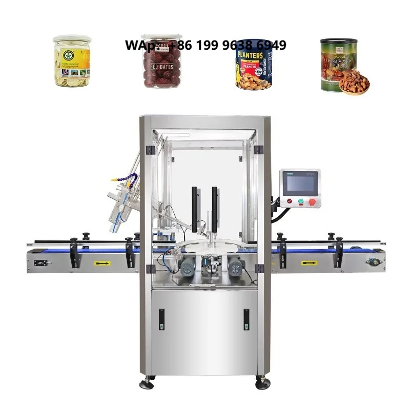 CE Power Connection Standard Cap Feeder Machine Jar Lid Bottle Capper Paper Can Press Capping Machine